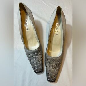 Pancaldi satin/ric.lurex size 8B women’s shoes